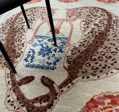 Rhyann Pink Leopard Handmade Wool